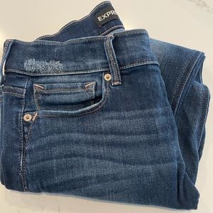 Express Jeans Cropped Leggings Mid Rise Size 6
